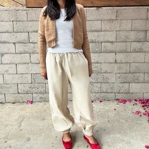 Wool Blend Cropped Cardigan